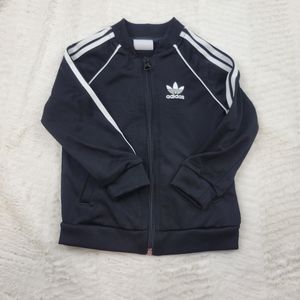 Toddler Adidas black track jacket